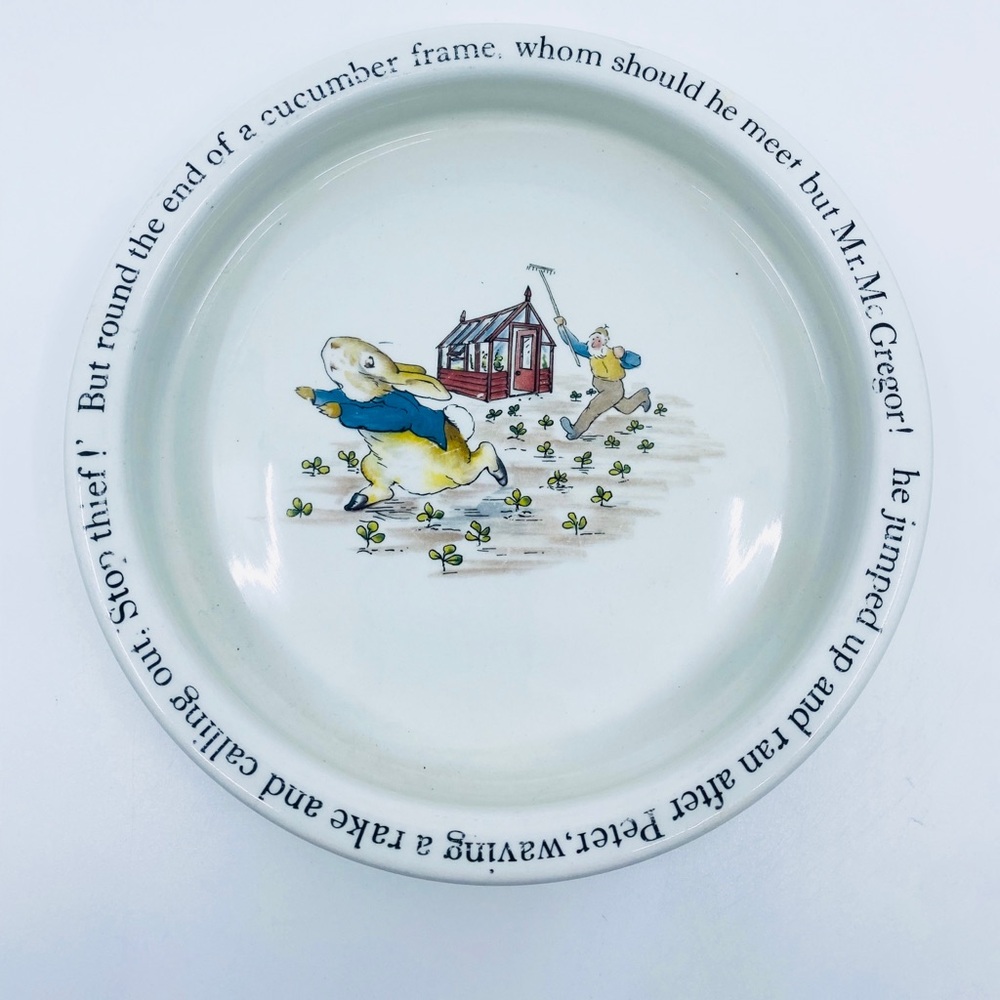 Vintage Wedgwood Peter Rabbit Porringer Bowl 1980s Beatrix Potter England